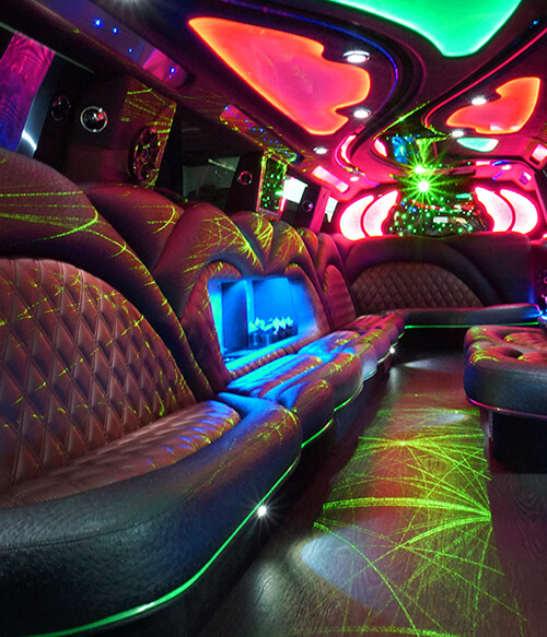 Luxury limousine interior